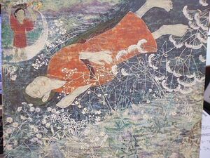三橋節子展　1980年　東京セントラル美術館　三橋節子展に寄せて・梅原猛　初期の作品から絶筆まで、朱と白を基調に清純な魂をうたいあげる