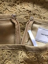 ☆即決USED【ユナイテッドアローズ UNITED ARROWS】タイト スカート*総レース*膝丈*からし色*36サイズ☆_画像5