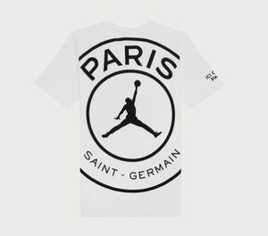 2【新品・即決】NIKE JORDAN×PSG バックロゴTシャツ XS 白ジョーダンParisSaint-GermainパリサンジェルマンTeeナイキ