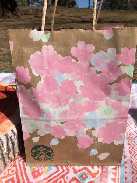 スタバ 現品のみ!2022 春 満開桜AR付き 期間限定 桜 ショッパー袋