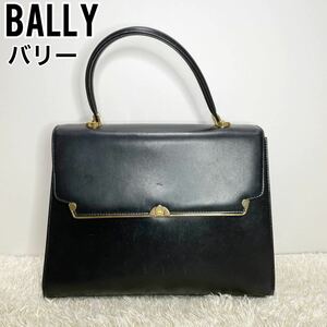 BALLY バリー　ハンドバッグ　Bロゴ　レザー　ブラック　黒　手提げ　手持ち　トートバッグ　ショルダーバッグ　vintage