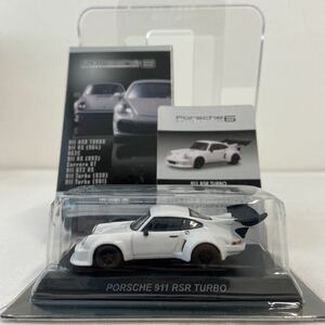 京商 1/64 PORSCHE 6 ポルシェ 911 RSR TURBO ホワイト ターボ ミニカー モデルカー