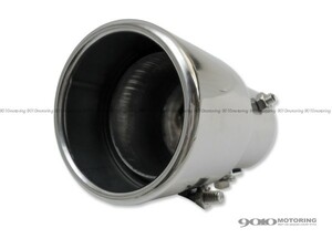 ★ 汎用 マフラーカッター 76mm 適合径33～50mm ステンレス ストレートタイプ 角度調節OK テールパイプ 1242901-AN-04P