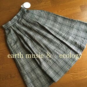 【earth music ＆ecology】フレンチリネンギャザースカート