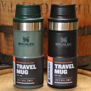 スタンレーSTANLEYクラシック真空ワンハンドマグ0.35Lグリーン&ブラック2点セット 正規品 真空断熱ボトル 水筒 ペアマグ