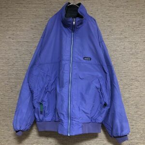 パタゴニア 90sUSA製　ナイロンジャケット　フリース　ビンテージ　紫＜1 patagonia キャンプ　アウトドア 激レア ヴィンテージ