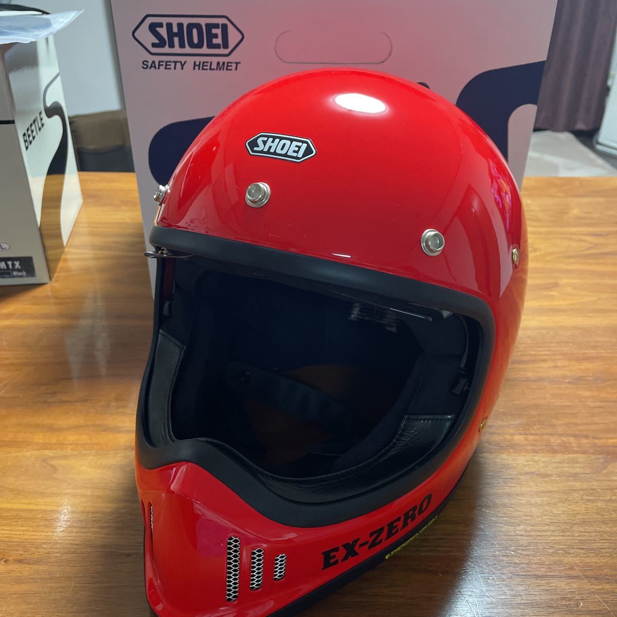 美品 S SHOEI zero 照英 ゼロ 赤 レッド バイザー付 cutacut.com