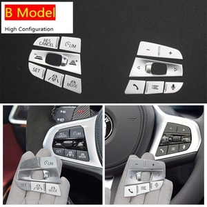 B BMW3 series G20G28 car interior accessory for steering wheel switch frame protective cover styling sticker 