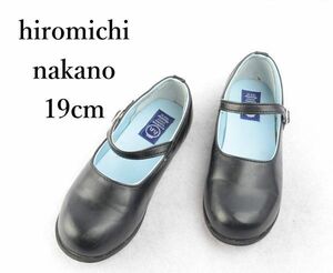 EK4233*hiromichi nakano*キッズフォーマルシューズ*19cm*黒*