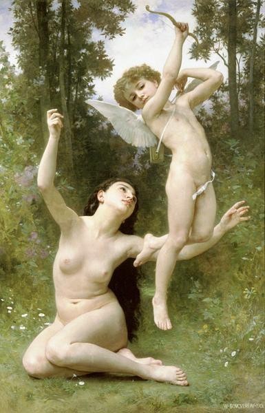 William Bouguereau Winning Love MA1354의 유화 걸작, 그림, 오일 페인팅, 초상화