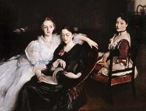 Art hand Auction 油画萨金特代表作_维克斯的女儿们MA1576, 绘画, 油画, 肖像