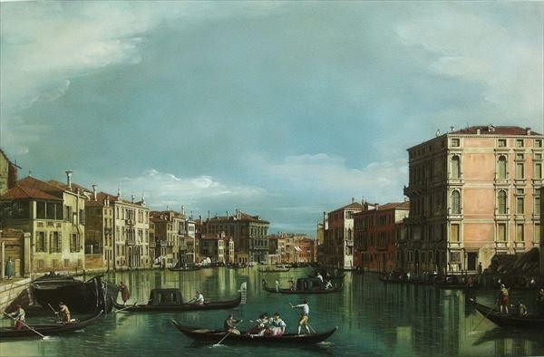 Ölgemälde von Canalettos Meisterwerk Canale Grande MA520, Malerei, Ölgemälde, Porträts