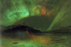 Art Auction Ölgemälde Frederick Edwin Church_Aurora MA3098, Malerei, Ölgemälde, Natur, Landschaftsmalerei