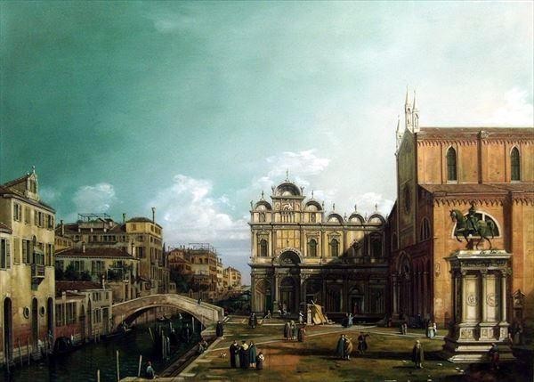 Peinture à l'huile chef-d'œuvre de Canaletto Cathédrale Saint-Marc MA2864, peinture, peinture à l'huile, portrait