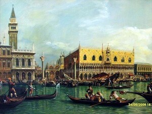 Art hand Auction Pintura al óleo obra maestra de Canaletto Palacio Ducal MA2867, cuadro, pintura al óleo, retrato