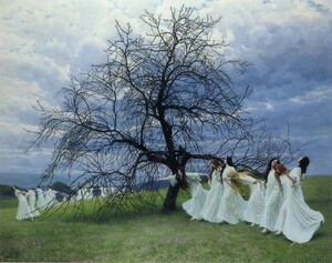 Art hand Auction Obra maestra de pintura al óleo de Maximilian Lenz_ Spring Song MA562, Cuadro, Pintura al óleo, Naturaleza, Pintura de paisaje