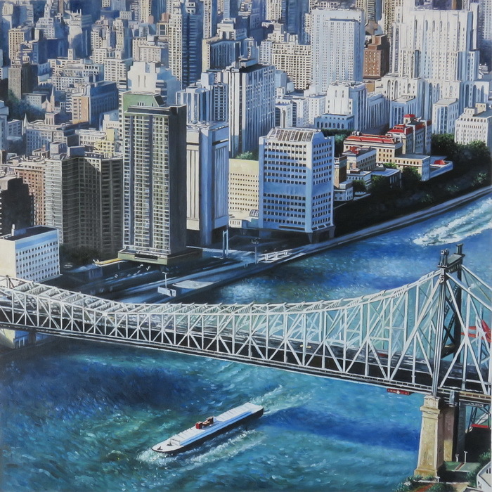 유화 뉴욕 길모퉁이 22_Queensboro Bridge MA1261, 그림, 오일 페인팅, 초상화