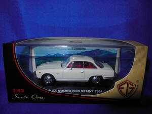 1/43　EG　入手困難　アルファロメオ　2600　スプリント　白　1964年　ALFA ROMEO SPRINT　WHITE　EDISON GIOCATTOLI