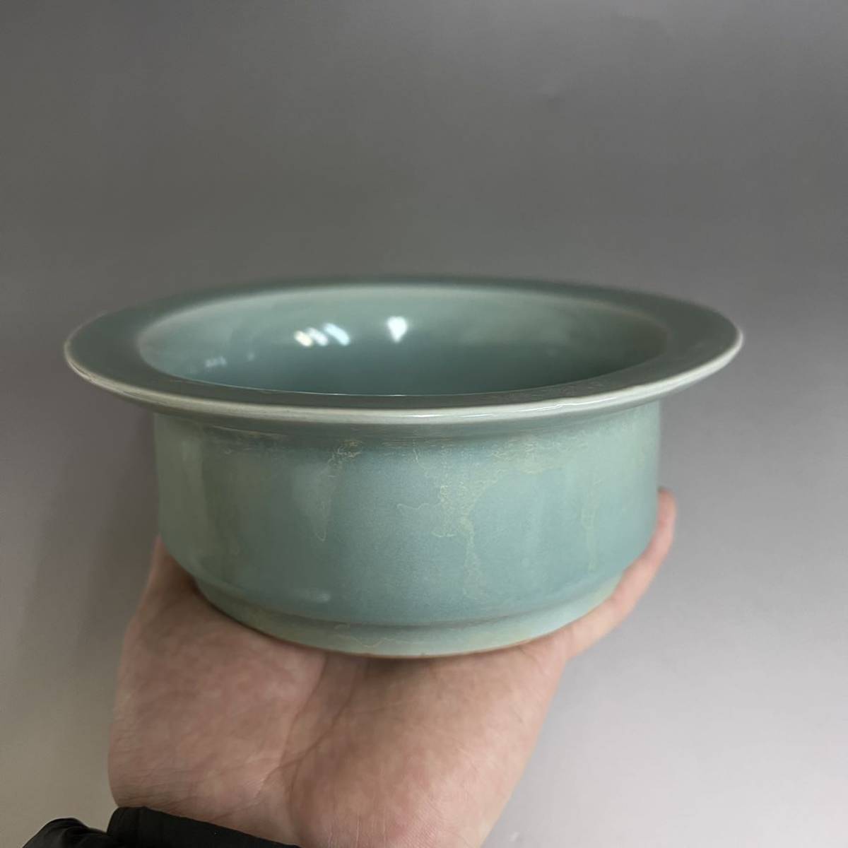 はございま 中国古美術 中国古陶磁器 古玩 元時代明朝 龍泉窯 飛青磁