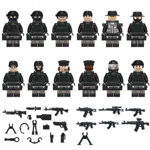 MOC LEGO レゴ 互換 SWAT 特殊部隊 カスタム ミニフィグ 12体セット 武器・装備・兵器付き D179