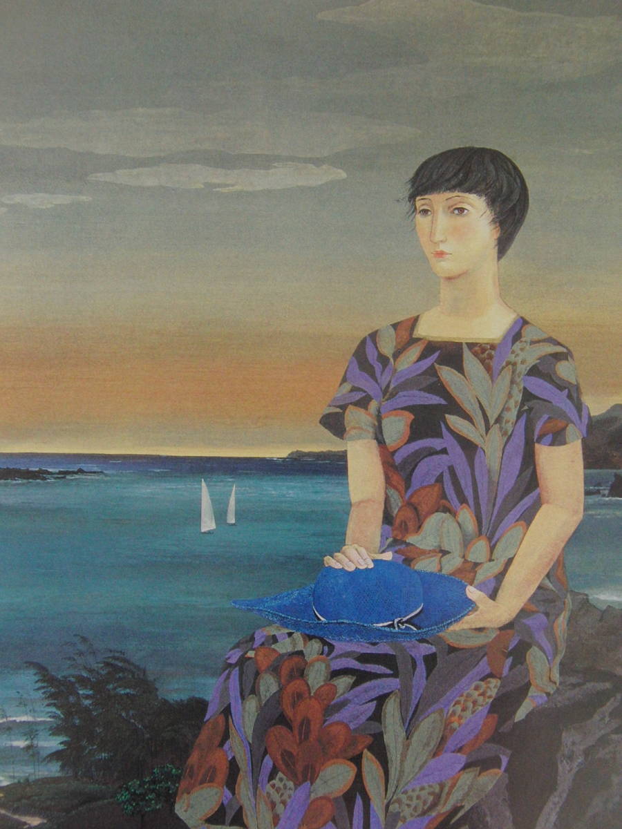 Kazuho Hieda, [Summer is gone], From a rare collection of framing art, New frame included, In good condition, postage included, Painting, Oil painting, Portraits