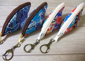 △ミニポーチ△大漁旗柄4個セット△ハンドメイド ケース 飴ちゃん入れ