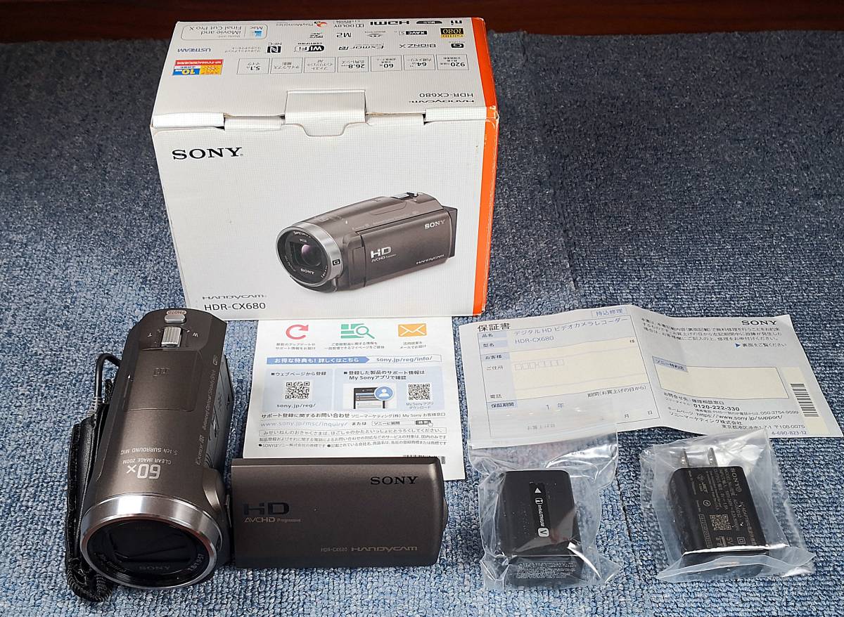 50%OFF!】 ソニー SONY ビデオカメラ Handycam HDR-CX680 光学30倍