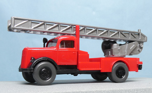  takkyubin (home delivery service) compact shipping Wiking 18862 Opel Blitz DL ladder fire-engine used * present condition *1.