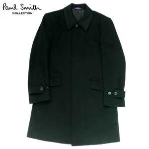 超名作 Paul Smith COLLECTION ポールスミスコレクション 国内正規品 最高級カシミア混ウールバイカラーライニングシングルコート L 美品 