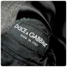 超稀少 07AW DOLCE&GABBANA ドルチェ&ガッバーナ 正規品 イタリア製 最高級コットンウールツイルナローラペル比翼チェスターコート 44 美品_画像8