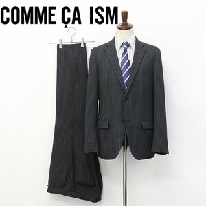 *COMME CA ISM/ Comme Ca Ism stripe pattern 2 button suit gray L