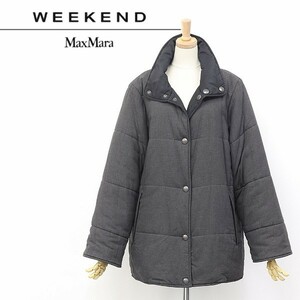 ◆Max Mara WEEKEND/マックスマーラ リバーシブル 中綿 コート チャコールグレー 40