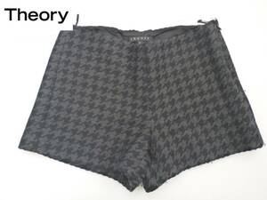 Theory　セオリー ★黒×グレー　格子柄　ショートパンツ　2　M相当