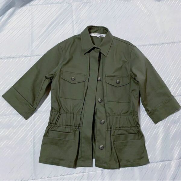 UNIQLO/コットンシャツジャケット(5分袖)