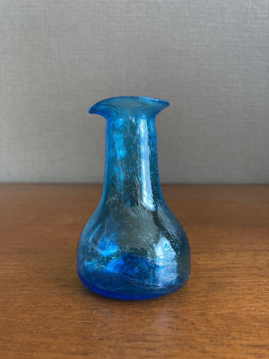 ヴィンテージ 手吹きガラス アートガラス ストライプ レトロ 花瓶（¥18,000） - bvepl.com