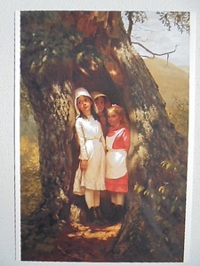 マヌーギアン･コレクション わが心のアメリカ絵画『 古い樫の樹の隠れ場 』ポストカード美品, 印刷物, 絵はがき、ポストカード, その他