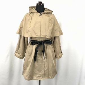 JEANASIS/ Jeanasis * cotton / demountable hood / trench coat / total lining [ lady's F/ beige ] spring coat *BF995