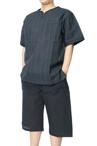 [...] jinbei Home wear ... weave cotton 80% flax 20% long pants black NS-1 L