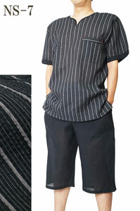 [...] jinbei Home wear ... weave cotton 80% flax 20% long pants black NS-7 L