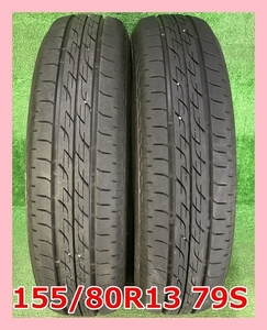 ★2019年製 155/80R13 79S ブリヂストン NEXTRY 中古 夏タイヤ 2本 13インチ★