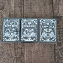 CROWN　DECK　PLAYINGCARDS　クラウンデック　The　Blue　Crown　黒　新品　３デック 送料無料_画像1