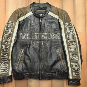 L 定価11万円強 ハーレーダビッドソン DISTINCTION レザー ジャケット 革ジャン Harley-Davidson（高級 ラムスキン ライダース 羊革の画像2