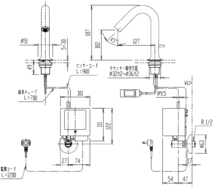 LIXIL・INAX　自動水栓　AM-320V1　オートマージュMX　単水栓　100V　排水栓あり_画像3