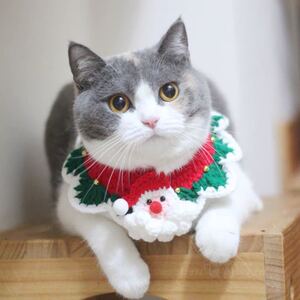 ハンドメイド 猫 首輪 つけ襟 クリスマス 猫首輪 猫用品 ペット用品 ネコ ねこ 犬