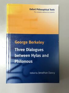 洋書◆Three Dialogues Between Hylas And Philonous (Oxford Philosophical Texts) 【※除籍本です】ペーパーバック