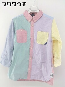 ◇ X-girl エックスガール ボタンダウン BD　ロゴ　刺繍 長袖 シャツ サイズ2 マルチ レディース