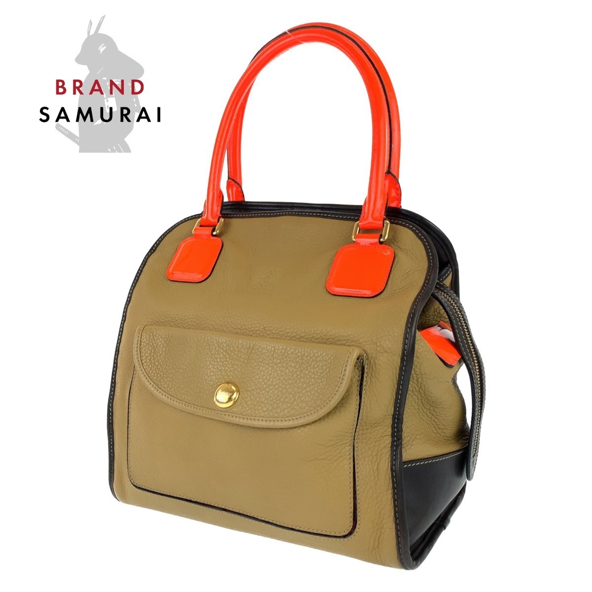 q1264 美品!! ロエベ アマソナ28 マットクロコxキャンバス