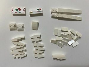 F18　LEGOバラパーツ　白　カーブスロープ系　まとめて大量㎏