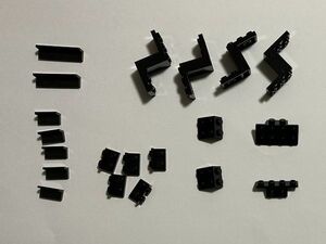 F164　LEGOバラパーツ　黒　ブラケット・パネル系　まとめて大量㎏