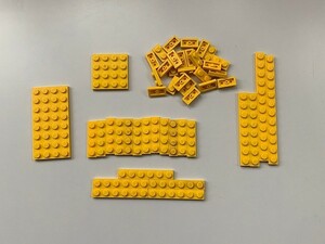 F257　LEGOバラパーツ　黄色　1 x ～・大きめプレート系　まとめて大量㎏